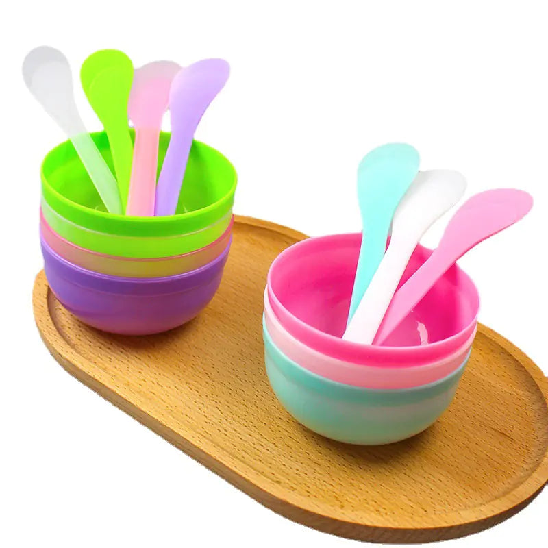Plastic Facial Mask Mixing Bowl and Tool Set